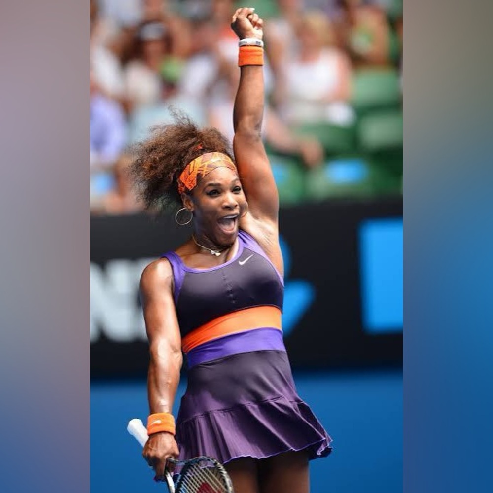 Nike Dri-Fit Vintage Purple/ Orange Tennis Dress Serena Williams